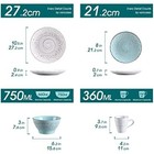 Vancasso Vine Embossed Dinnerware Set Stoneware 16piece Plate Bowl Service For 4