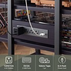 Av Media Stand With Outlets  Media Console With Led Lights  Stereo Racks
