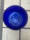 Blue Glass Vase With Flared Rim  Cobalt Blue Decorative Home Decor Accent