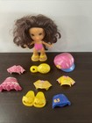 Fisher-price Snap N Style Brunette Doll Accessories Clothes Shoes Hat Y2k