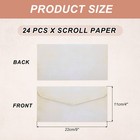 24 Packs Envelopes Vintage Aged Paper Textured White-9 X 4 Inch