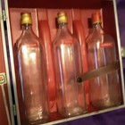 Vintage Hidden Liquor Travel Set In Travel Case With Accessories