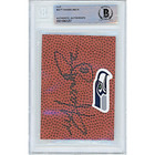 Matt Hasselbeck Signed Seahawks Football Cut Bas Beckett Slabbed Coa Autographed