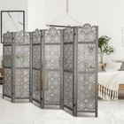 6 Panel Room Divider Folding Privacy Screen Carved Partitions Room Separation