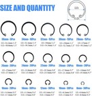  Surtido De Anillos De Retencion A Presion Internos Metricos De 300 Piezas De   