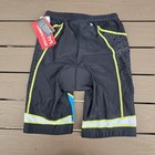 Tyr Mens 9  Competitor Tri Triathlon Padded Shorts Black yellow Size  M New