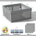 Jaucya 50 x50 x26  Foldable Baby Playpen Compact  Portable For Babies   Toddlers