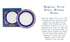 Authentic Replica Rms Titanic 1st Class Vip Dinner Plate