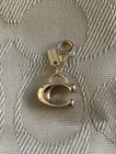 Coach Mini Bag Charm Keychain Gold  c 