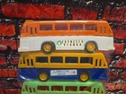 Vintage Set 1960   s Estrella Blanca Ado Flecha Plastic Toy Travel Bus - Mexico