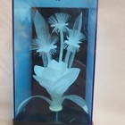 90s 80s Multicolor Fiber Optic White Flower Lamp With Clear Blue Case - Read