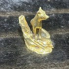 Vintage Heavy Solid Brass Fox Ornament - Excellent Condition