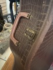 Vintage 50s  Gibson Brown Croc Skin Pattern Acoustic Guitar Case  Small Repair 
