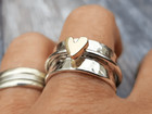 Lovely Heart 925 Sterling Silver Spinner Ring Handmade Jewelry Women Gift A-616