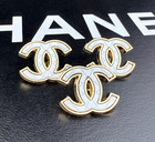 10 Chanel Buttons White Gold Cc Logo Metal 21mm Vintage
