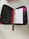 Kate Spade New York Wellesley Zip-around Personal Planner Black Leather Euc 