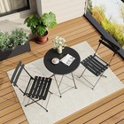 Folding Bistro Table   Chairs Set Outdoor Patio Dining Compact Metal Furniture