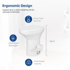Portable Rv Gravity Flush Toilet High Profile W  Hand Sprayer For Camping Travel