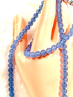 Blue Jade Gems Tibet Buddhist 108 Prayer 6mm   Beads Mala Necklace 26  N-1250