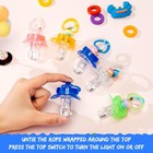 6pcs Glowing Whistles Light Up Pacifier Necklace Party Supplies Glow In The Dark