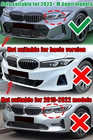For Bmw 320i 330i M-sport M340i G20 23-26 V-style Gloss Black Front Bumper Lip