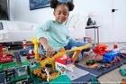 Hot Wheels City Toy Track Set  Downtown Express Car Wash Playset With 1 64    