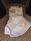 Antique Vintage Wicker   Wood Rocking Doll Cradle Handcrafted W blanket   Pillow