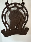 Cast Iron Vtg 1960   s Horse Plaque  welcome  Farm Barn Core Chain Gift Idea