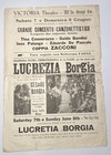 Lucretia Borgia Vintage C1913 Silent Film Daybill Bulletin Italian Movie Poster