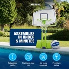 Equinox Pool Basketball Hoop Set With Ball  Adjustable Poolside Goal  Multicolor