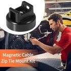 10 12 15pcs Magnetic Wire Harness Cable Tie Mounts Fixing Clips With Zip Ties