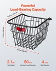 Vevor Rear Bike Basket Metal Wire Bicycle Basket Reflective Tail Light Cover