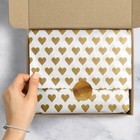 Golden Hearts Design Tissue Paper Sheets Choose Size   Package Amount