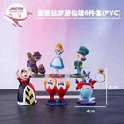 Alice In Wonderland Toys Cake Toppers Figures Kids Birthday Decoration Kids Girl