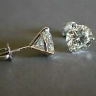 2 00ct Round Lab Created Diamond Solitaire Stud Earrings 14k White Gold Finish