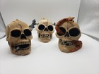  3  Novelty Skull Human Head Figurine Halloween Decor 3  Skeleton Head