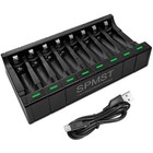 Aa aaa Battery Charger  A 5v 2a Type-c Fast Charger With 8-slot Led Indicators 