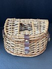 Mini Decorative Creel Wicker Basket Woven Trinket Shelf Fishing Decor