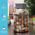Locking Digital Coin Bank Savings Jar - Large  Clear locking 