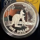 2007 Royal Australian Mint  1 Kangaroo 1 Oz  999 Fine Silver Proof Coin W  Case
