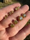 Canary Yellow Moissanite Screwback Stud Earrings 14k Gold Plate 925 Silver 3-8mm