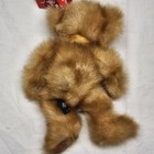 Russ Berrie Teddy Bear From The Past Gold Shiny Velvet Paws Pennington Bow Tag