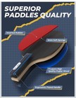 Glymnis Ping Pong Paddles Set Of 4 Table Tennis Rackets With 8 Balls  Storage