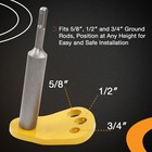 Sds Plus Ground Rod Driver With Adapter Bits For 5 8 1 2 3 4 In Ground Rods
