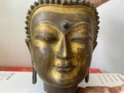 13  Tibetan Buddhism Bronze 24k Gold Shakyamuni Sakyamuni Buddha Head Statue