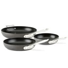Set Of 3 All-clad Fry Pans Ha1 Hard Anodized Nonstick  Pfoa Free 8   10    12 