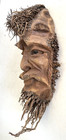 Palm Root Hand Carved Vintage Wood Bearded Man Face Sculpture Mask