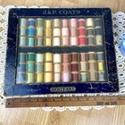 Antique J P Coats Thread Box Spools Sewing Thread Set J And P Coats Cotton