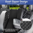 Mancro Waterproof Dog Back Seat Cover With Zipper Flap  Fit For F150 ram