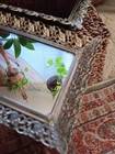 Set Of 2 Hollywood Regency Gold Gilt Mirrored Vanity Trays